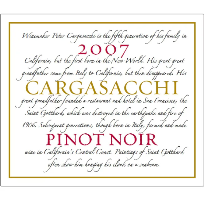 Jalama Vineyard Pinot Noir Bottle