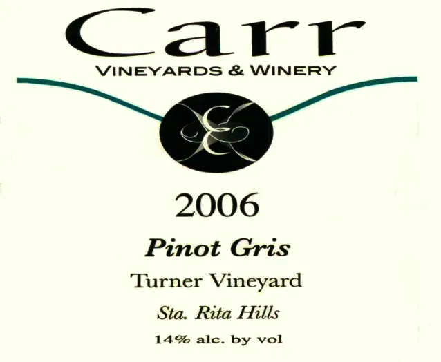 Turner Vineyard Pinot Gris Bottle