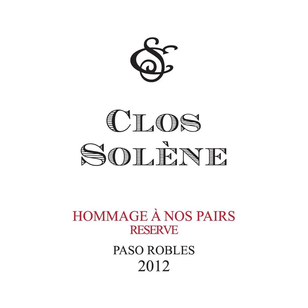 Hommage a nos Pairs Reserve Bottle