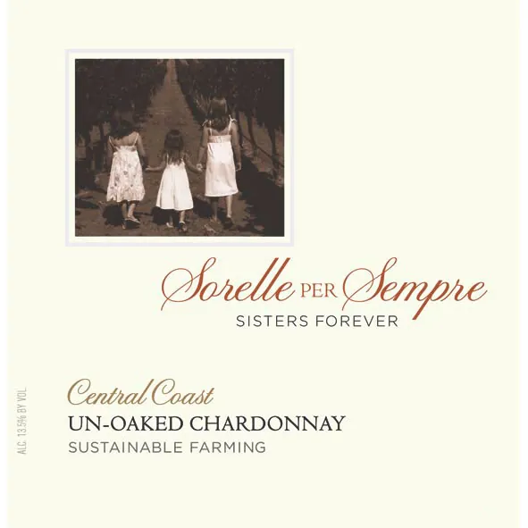 Sisters Forever Un-Oaked Chardonnay Bottle