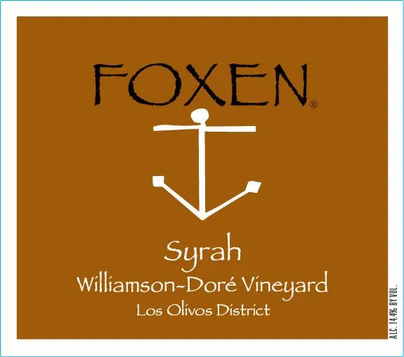 Williamson-Dore Vineyard Syrah Bottle