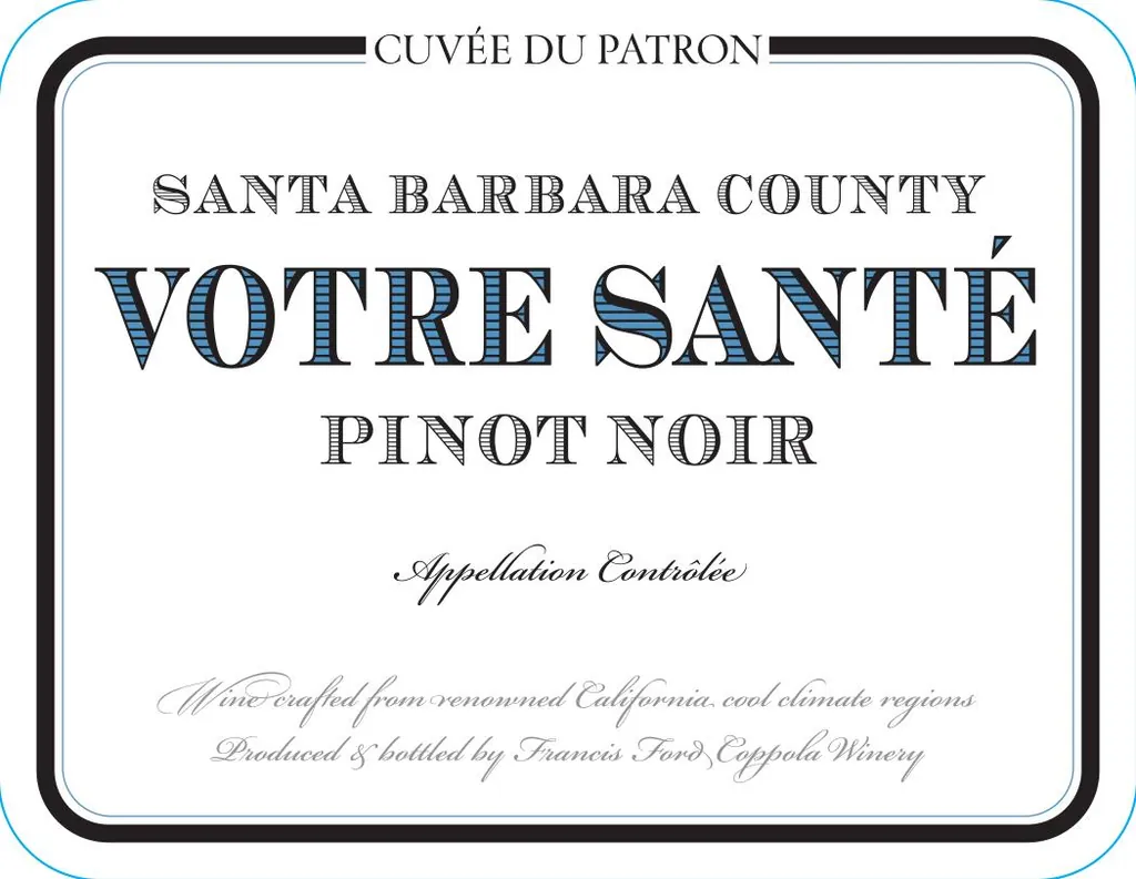Votre Sante Pinot Noir Bottle