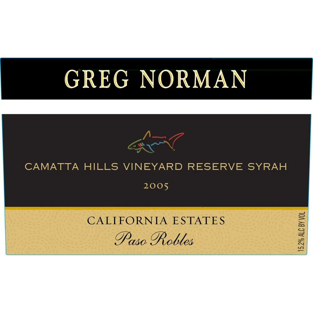 Camatta Hills Vineyard Reserve Syrah Bottle