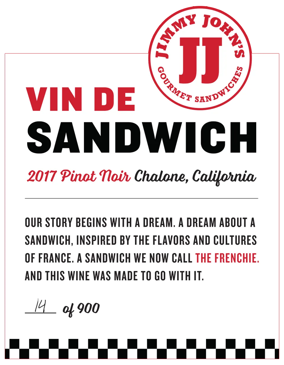 Vin De Sandwich Pinot Noir Bottle