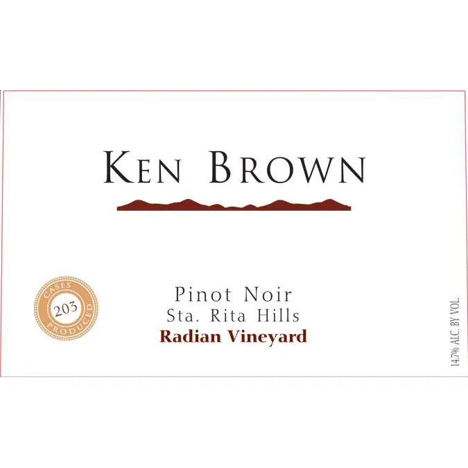 Radian Vineyard Pinot Noir Bottle