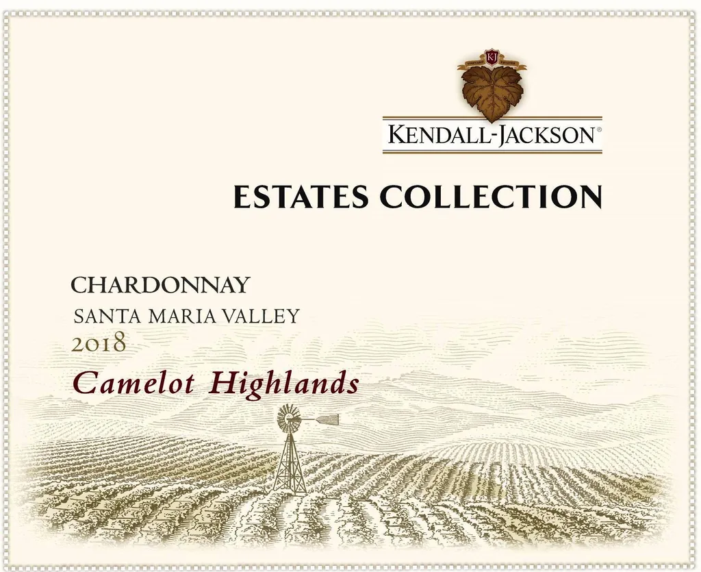 Estates Collection Camelot Highlands Chardonnay Bottle