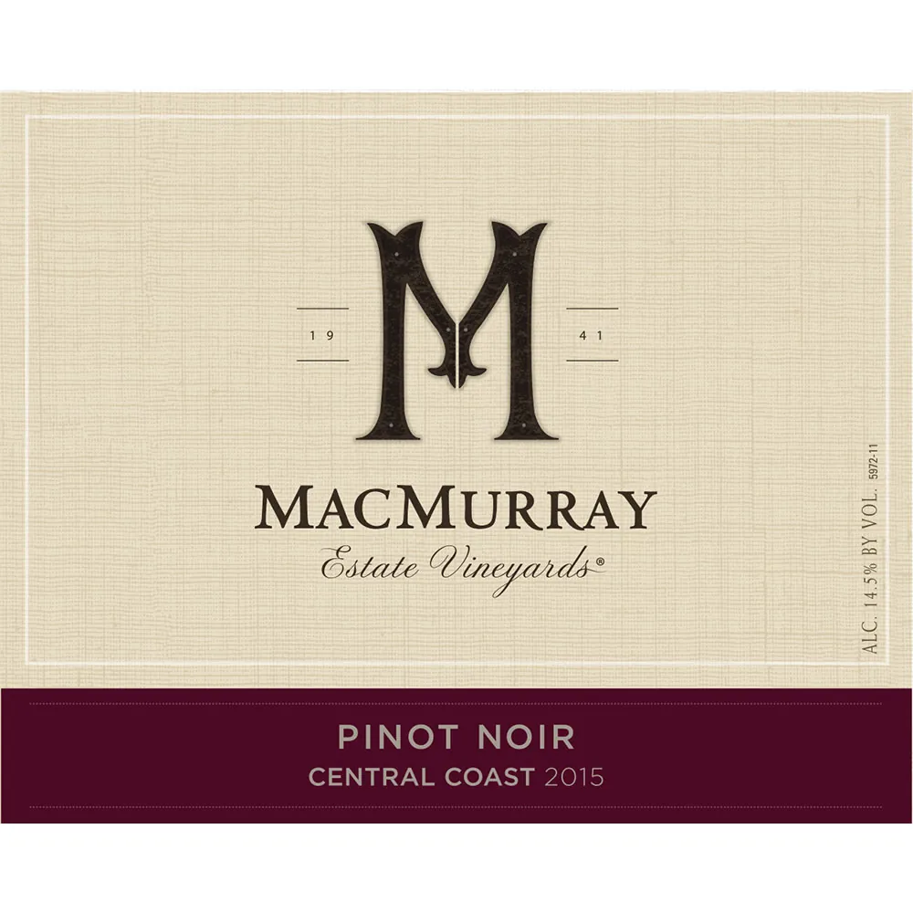 Central Coast Pinot Noir Bottle