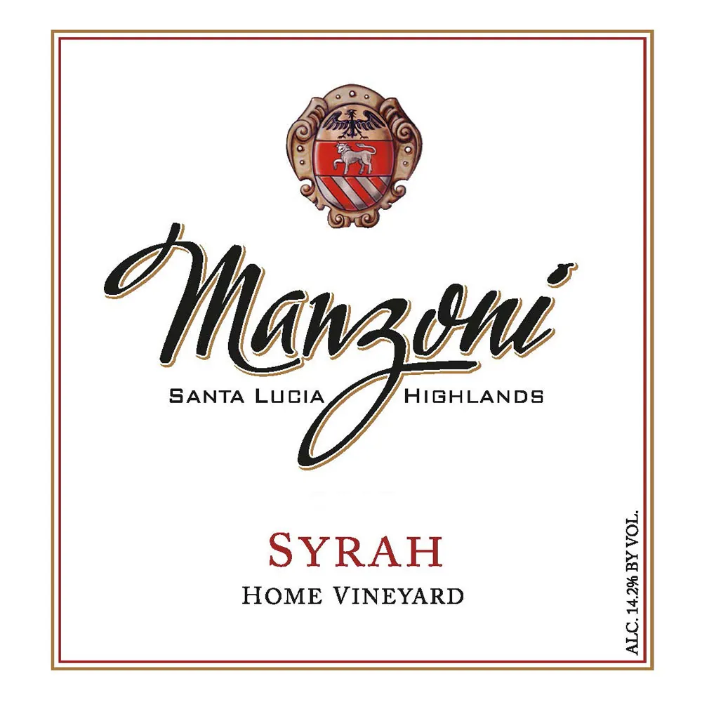 Home Vineyard Syrah Bottle