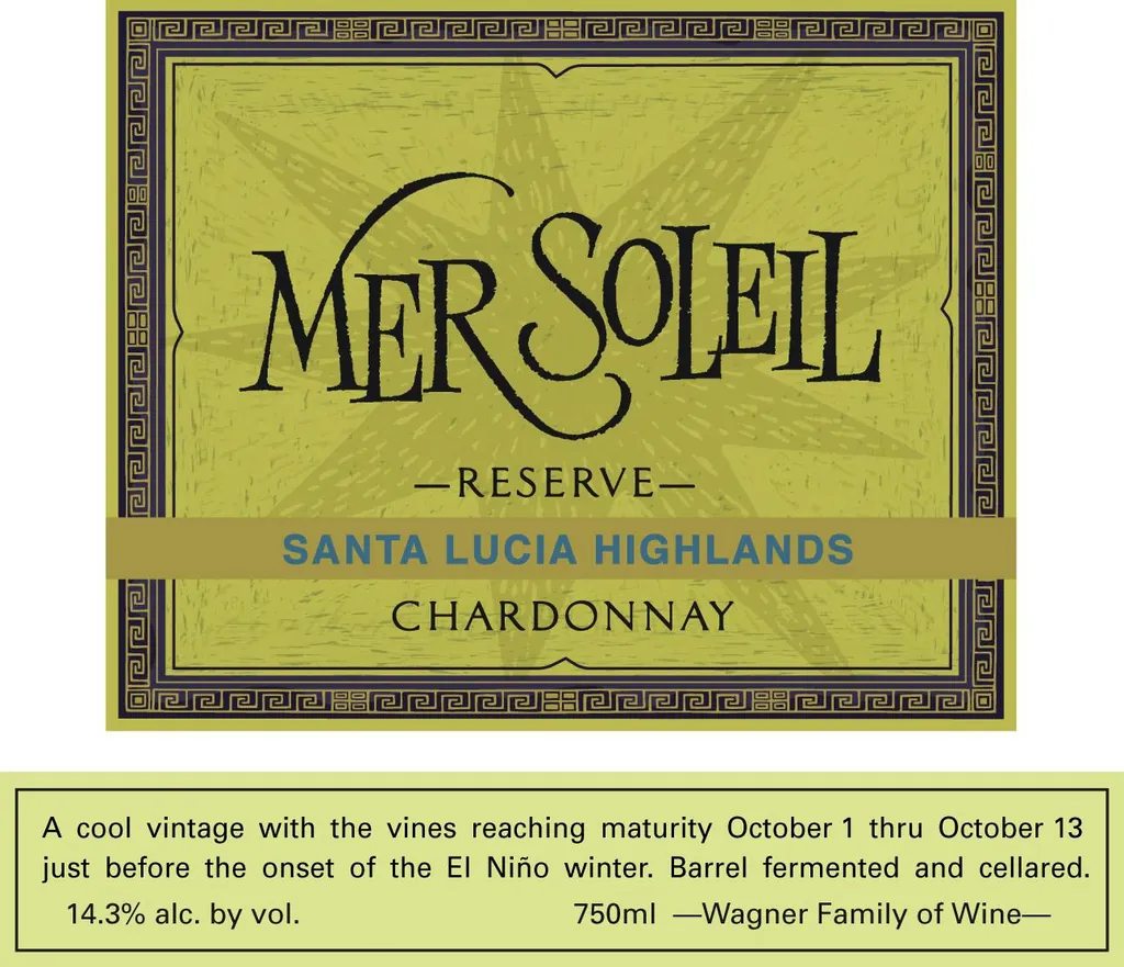 Santa Lucia Highlands Reserve Chardonnay Bottle