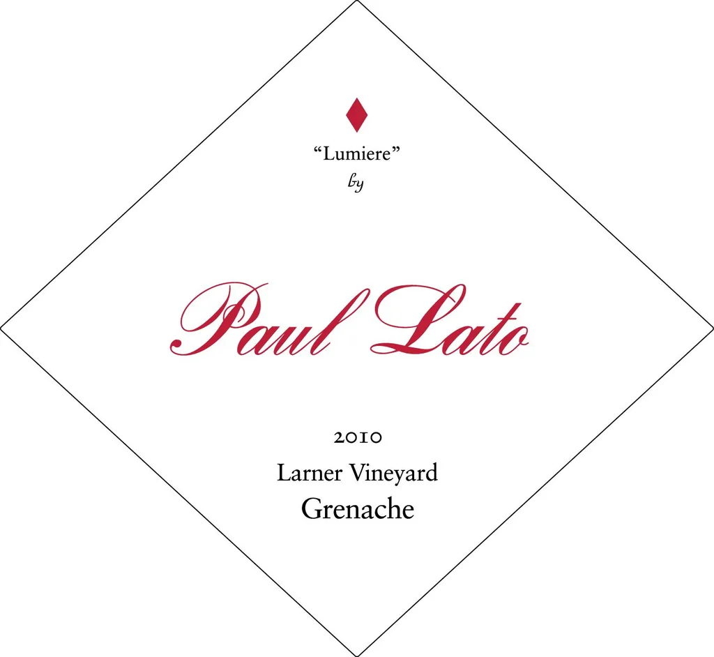 Lumiere Larner Vineyard Grenache Bottle