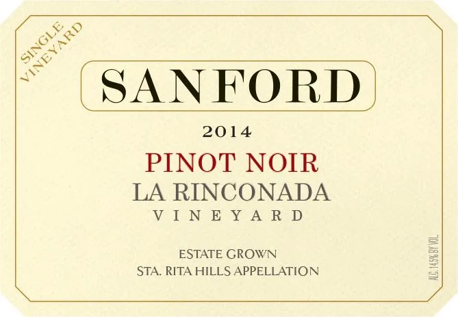 La Rinconada Vineyard Pinot Noir Bottle