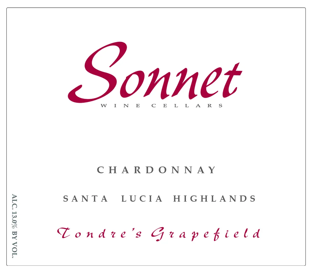 Tondre's Grapefield Chardonnay Bottle