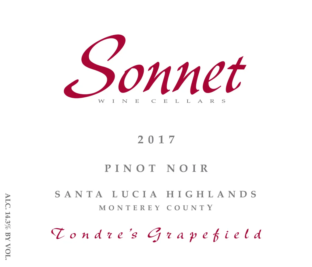 Tondre's Pinot Noir Bottle