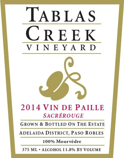 Vin de Paille Sacrerouge Mourvedre Bottle