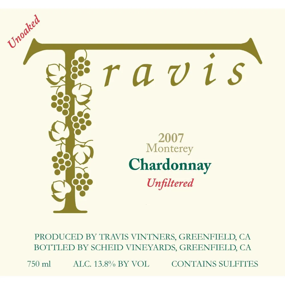 Travis Chardonnay Bottle