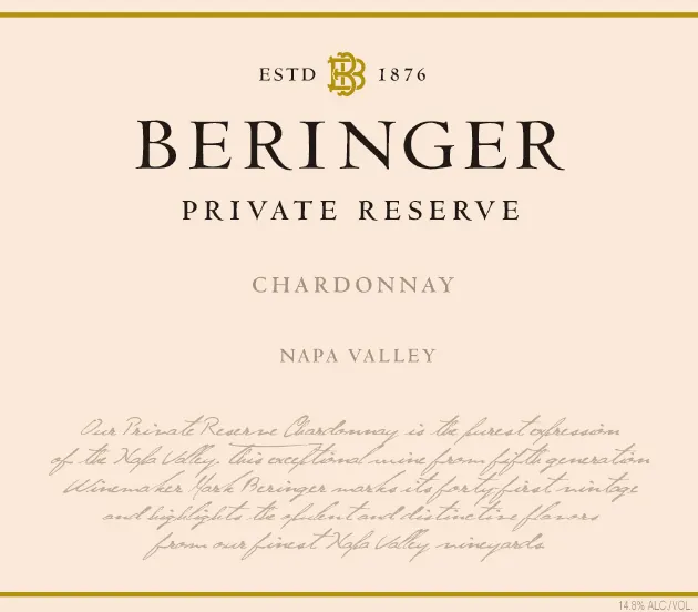 Private Reserve Chardonnay Bottle