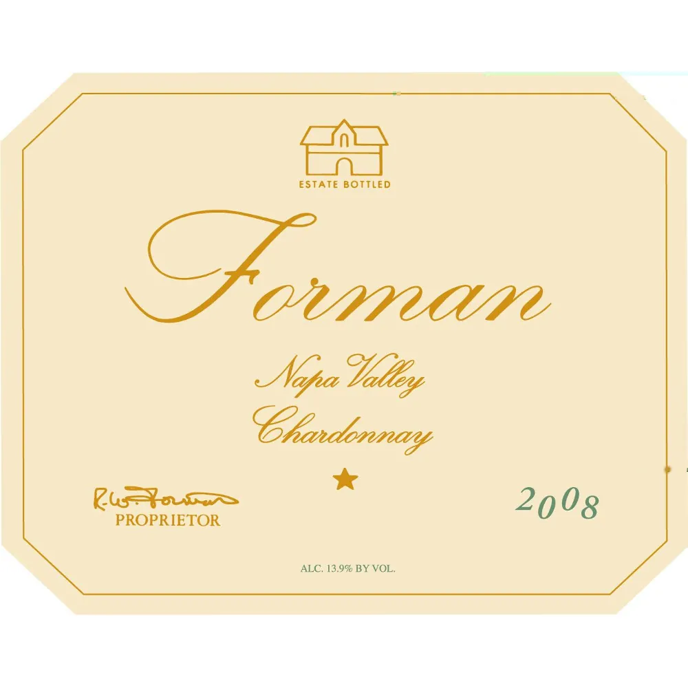 Napa Valley Chardonnay Bottle