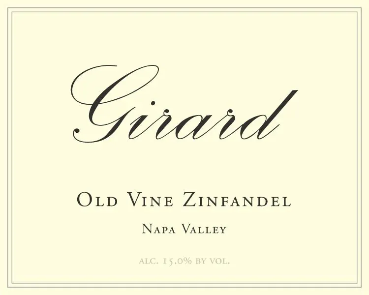Old Vine Zinfandel Bottle