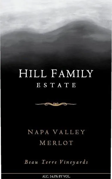 Napa Valley Merlot Bottle