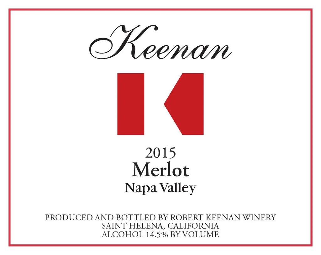 Napa Valley Merlot Bottle