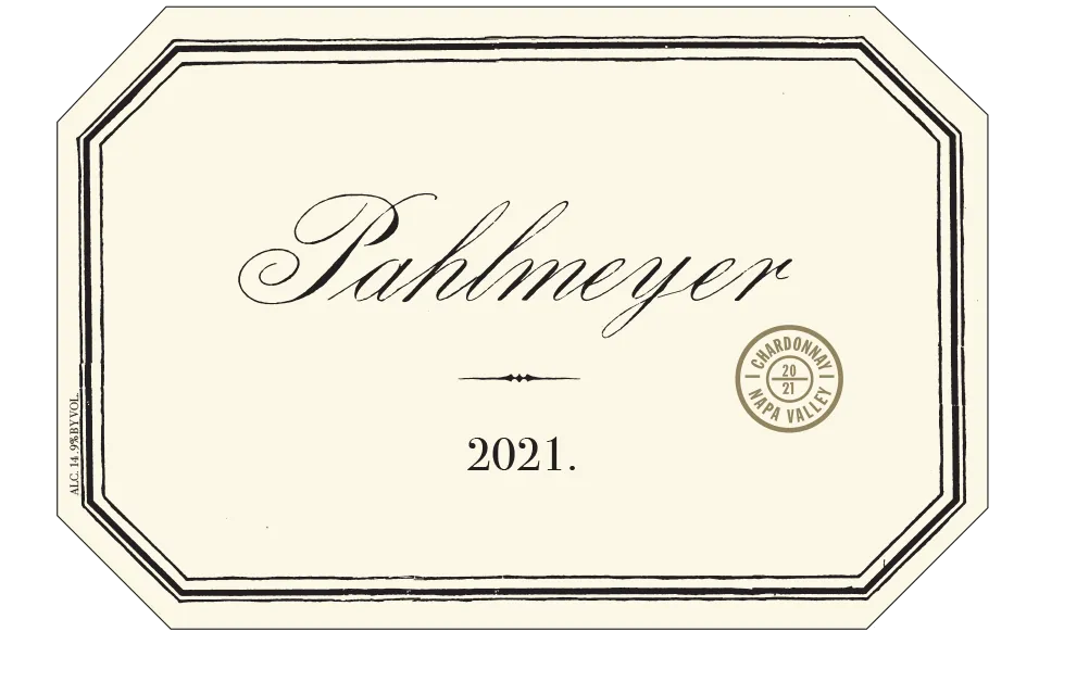 Napa Valley Chardonnay Bottle