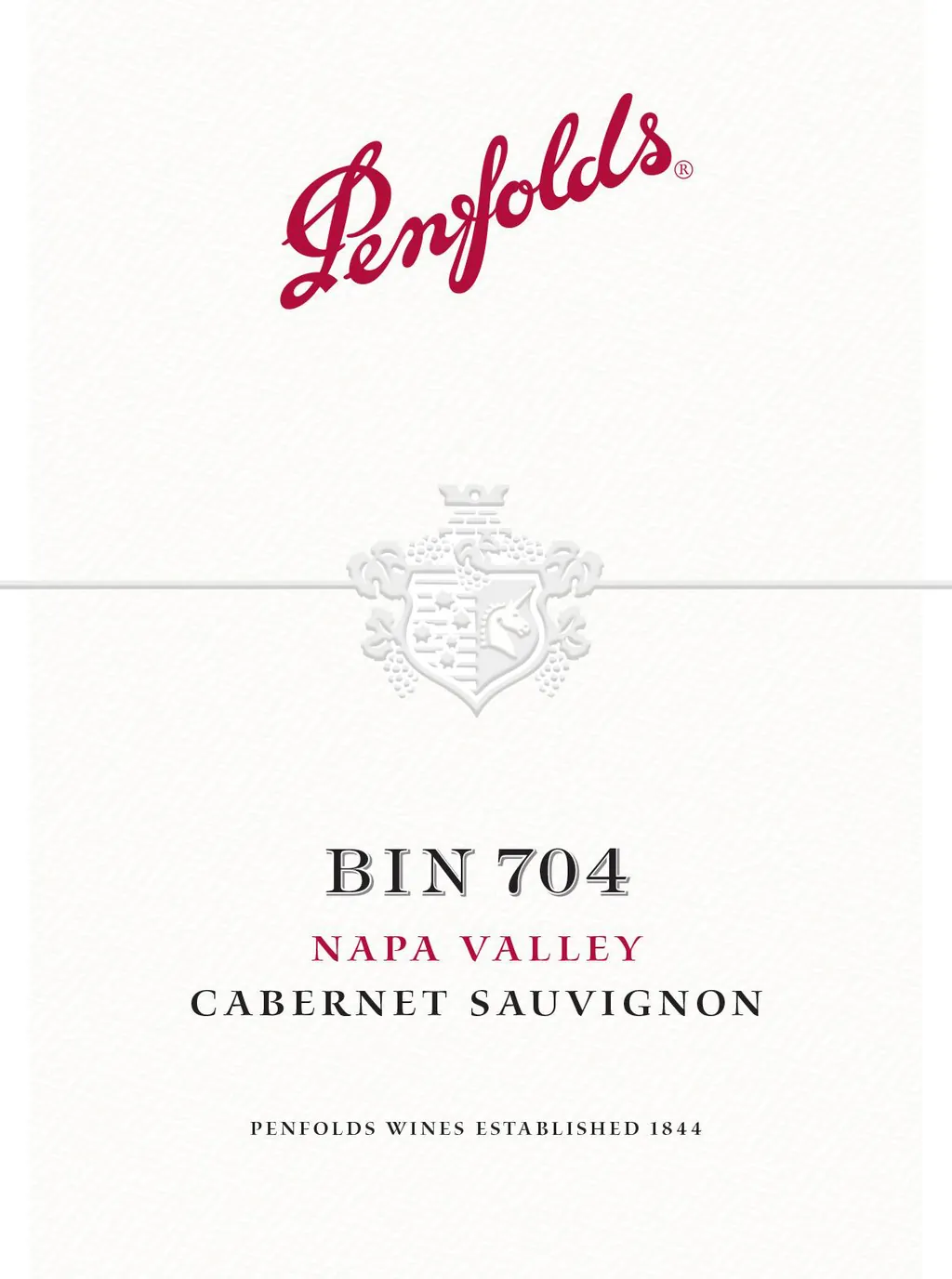 Penfolds Bin 704 Napa Valley Cabernet Sauvignon Bottle