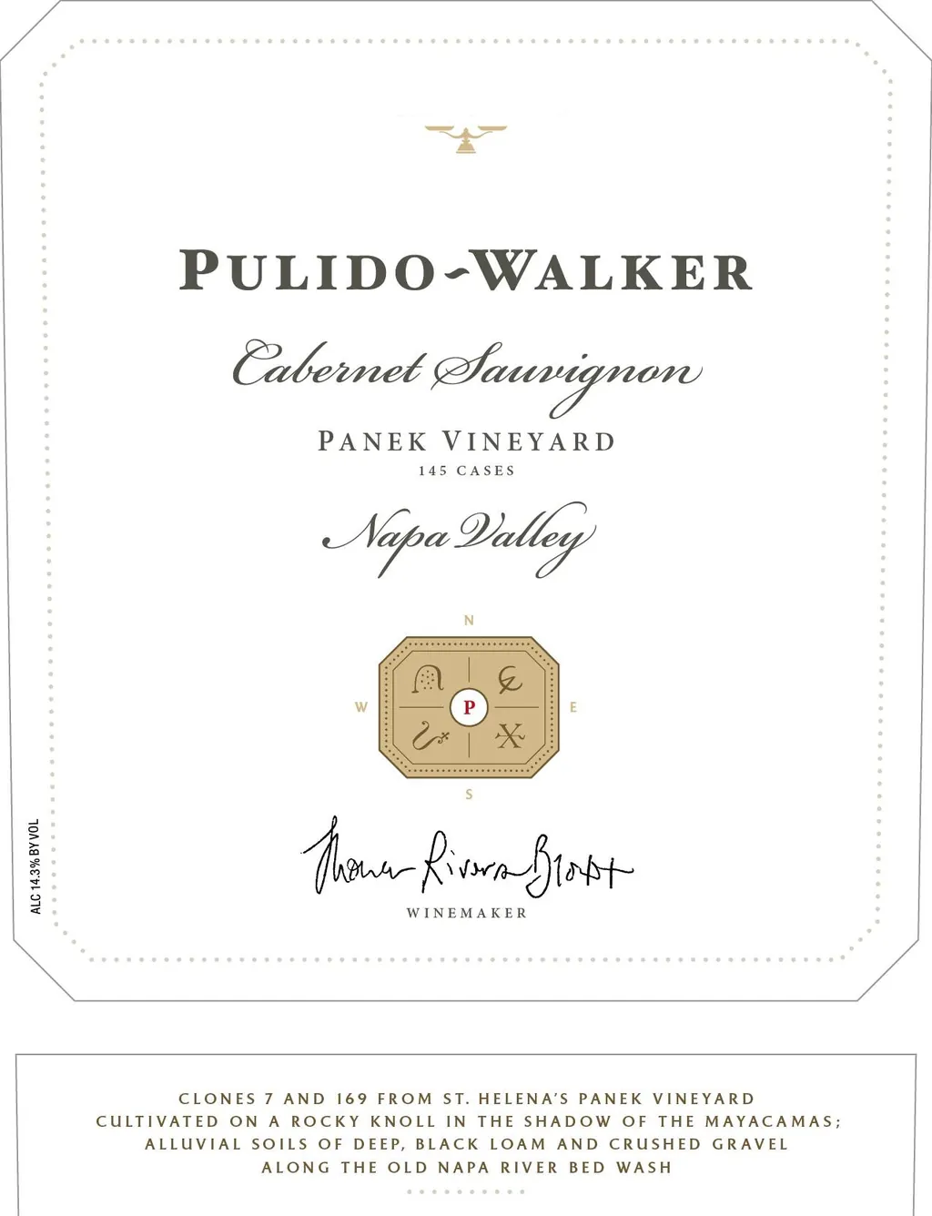 Panek Vineyard Cabernet Sauvignon Bottle