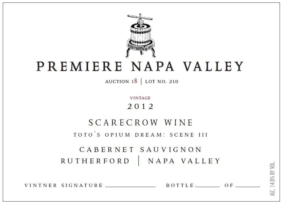 Toto's Opium Dream Scene III Cabernet Sauvignon Bottle