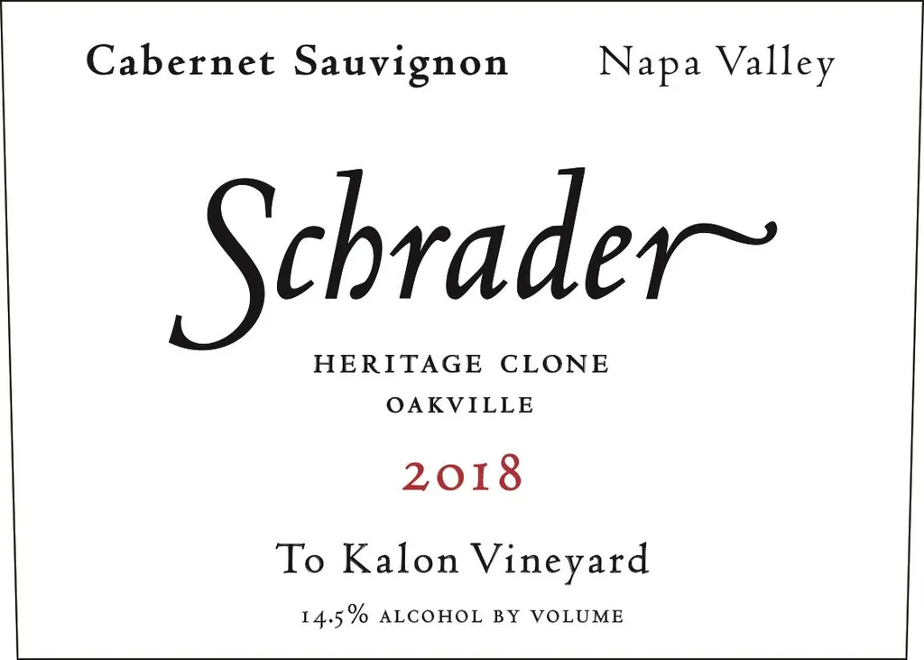 Heritage Clone To Kalon Vineyard Cabernet Sauvignon Bottle