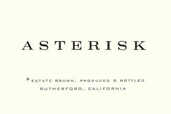 Asterisk Proprietary Red Blend Bottle