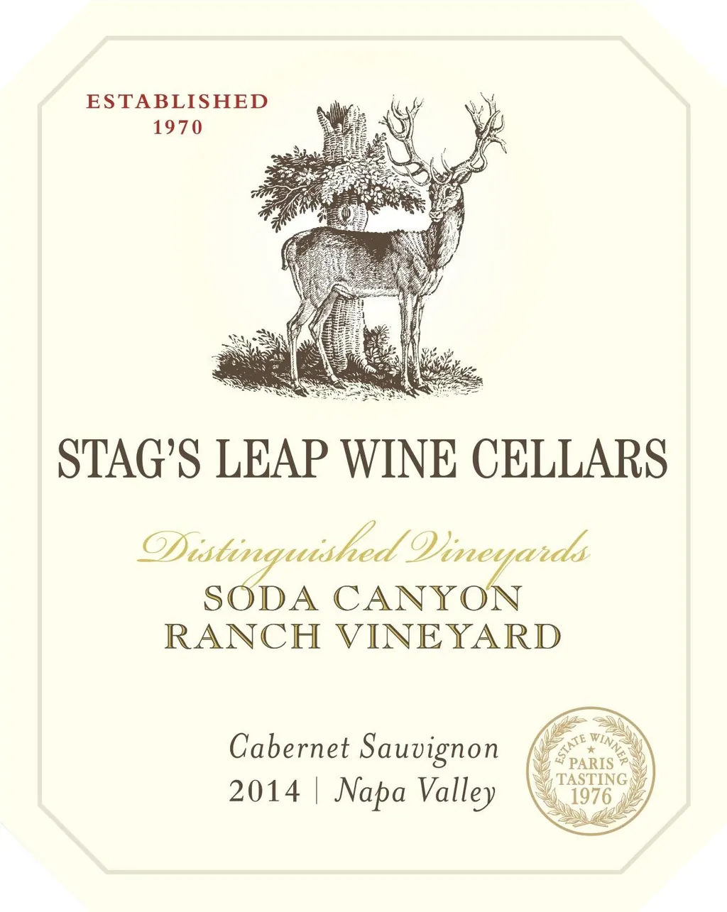 Distinguished Vineyards Soda Canyon Ranch Cabernet Sauvignon Bottle