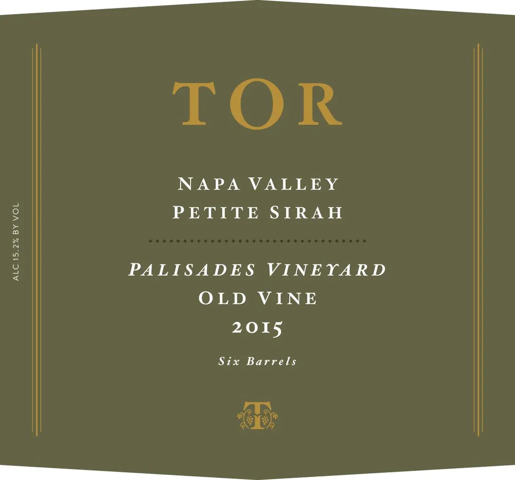Palisades Vineyard Petite Sirah Bottle