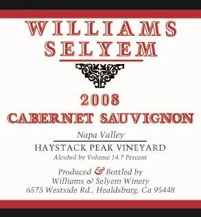 Haystack Peak Vineyard Cabernet Sauvignon Bottle