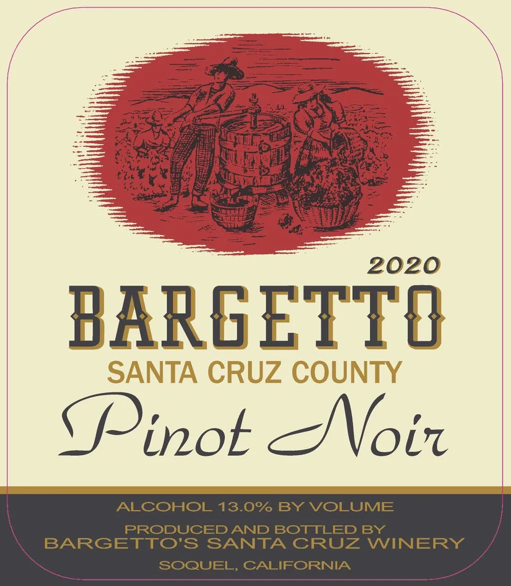 Santa Cruz Mountains Retro Pinot Noir Bottle