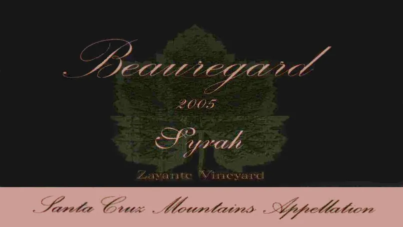 Zayante Vineyard Syrah Bottle