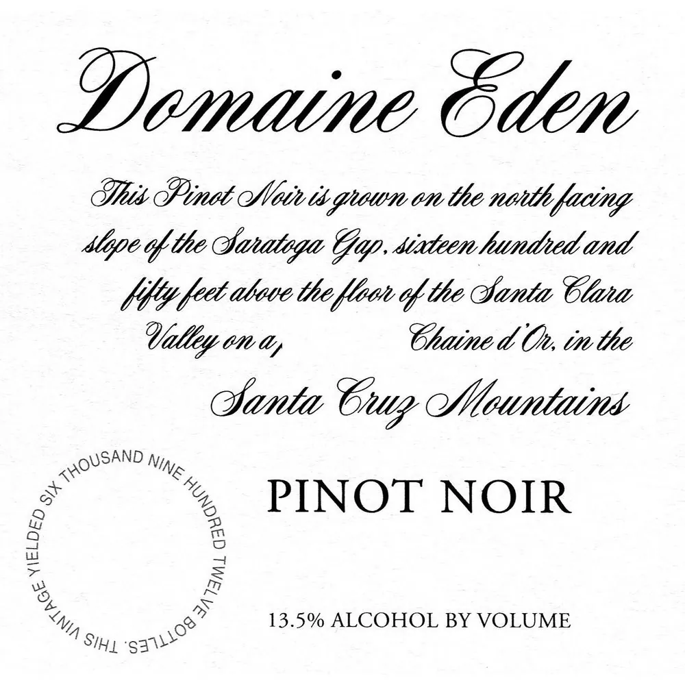 Pinot Noir Bottle
