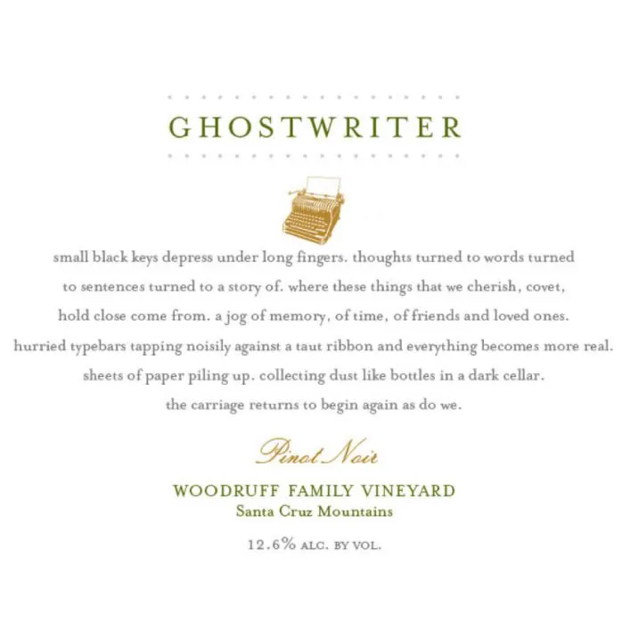 Woodruff Family Vineyard Pinot Noir Bottle