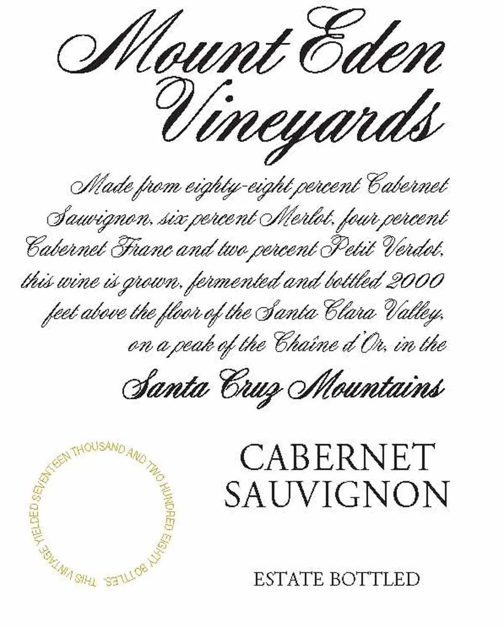 Cabernet Sauvignon Bottle