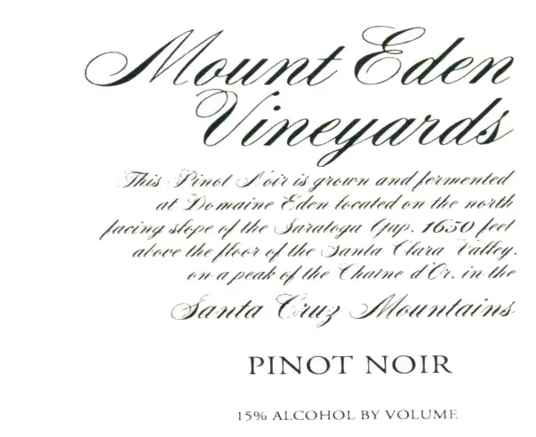 Pinot Noir Bottle