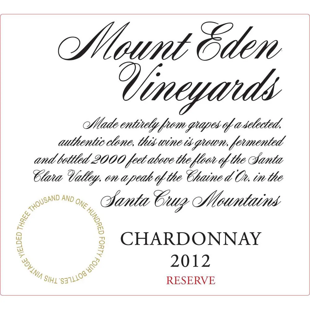 Reserve Chardonnay Bottle