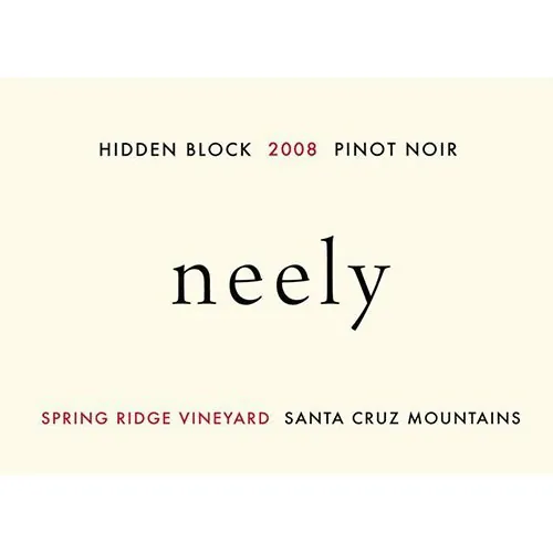 Spring Ridge Vineyard Hidden Block Pinot Noir Bottle