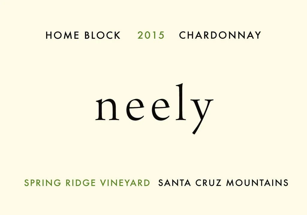 Spring Ridge Vineyard Home Block Chardonnay Bottle