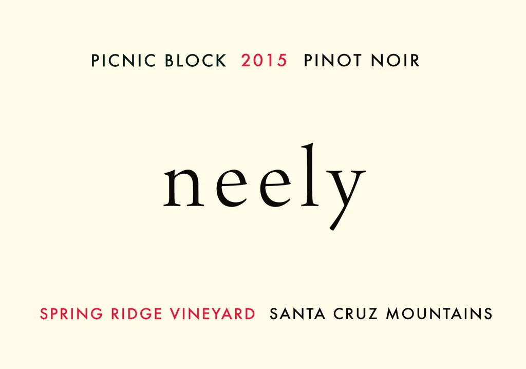 Spring Ridge Vineyard Picnic Block Pinot Noir Bottle