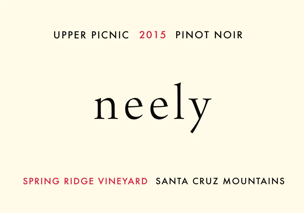 Spring Ridge Vineyard Upper Picnic Block Pinot Noir Bottle