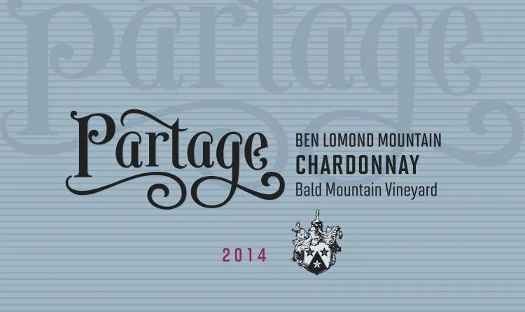 Partage Bald Mountain Vineyard Chardonnay Bottle