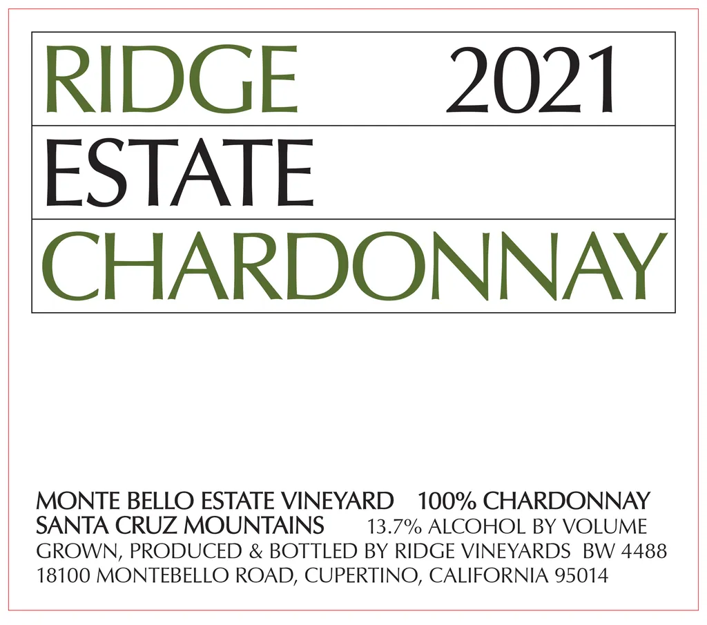 Estate Chardonnay Bottle