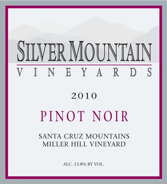 Silver Mountain Miller Hill Vineyard Pinot Noir Bottle