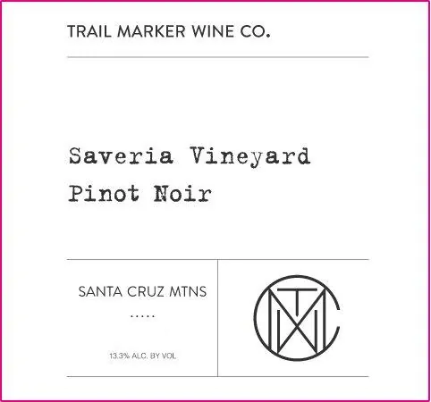 Saveria Vineyard Pinot Noir Bottle