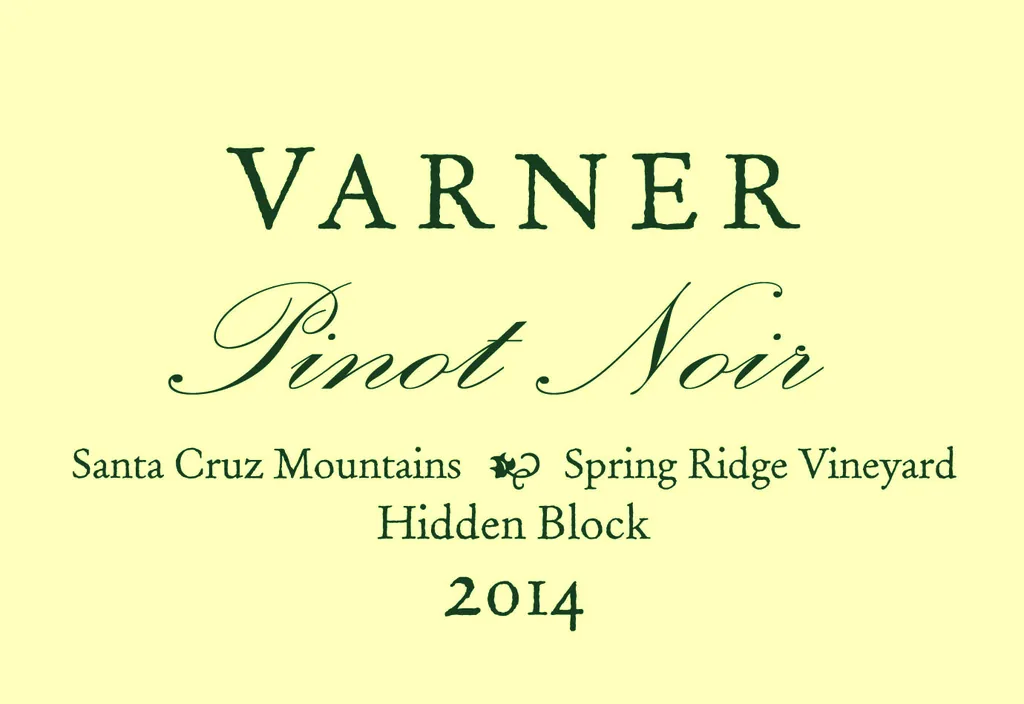 Hidden Block Spring Ridge Vineyard Pinot Noir Bottle