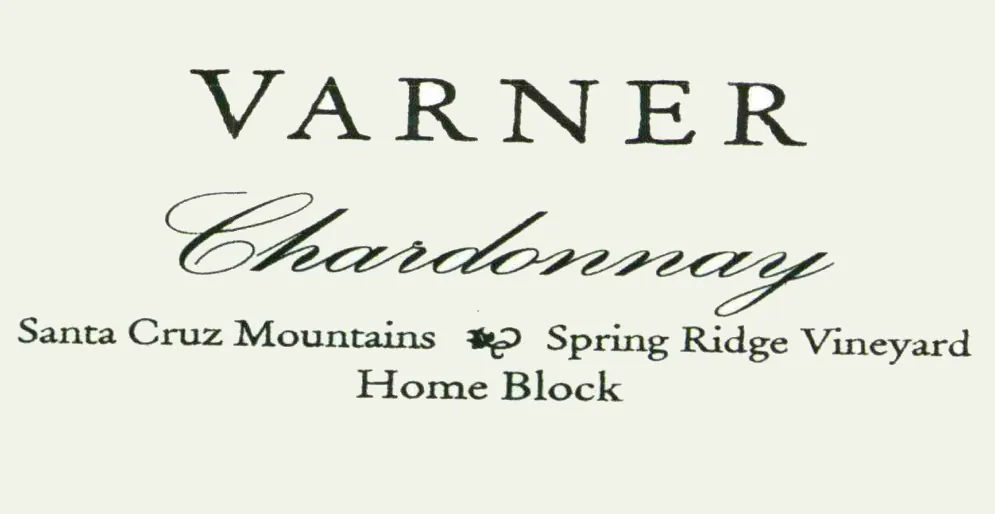 Home Block Spring Ridge Vineyard Chardonnay Bottle